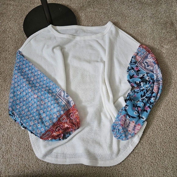 Source Unknown Tops - Oversized waffle knit Tee S